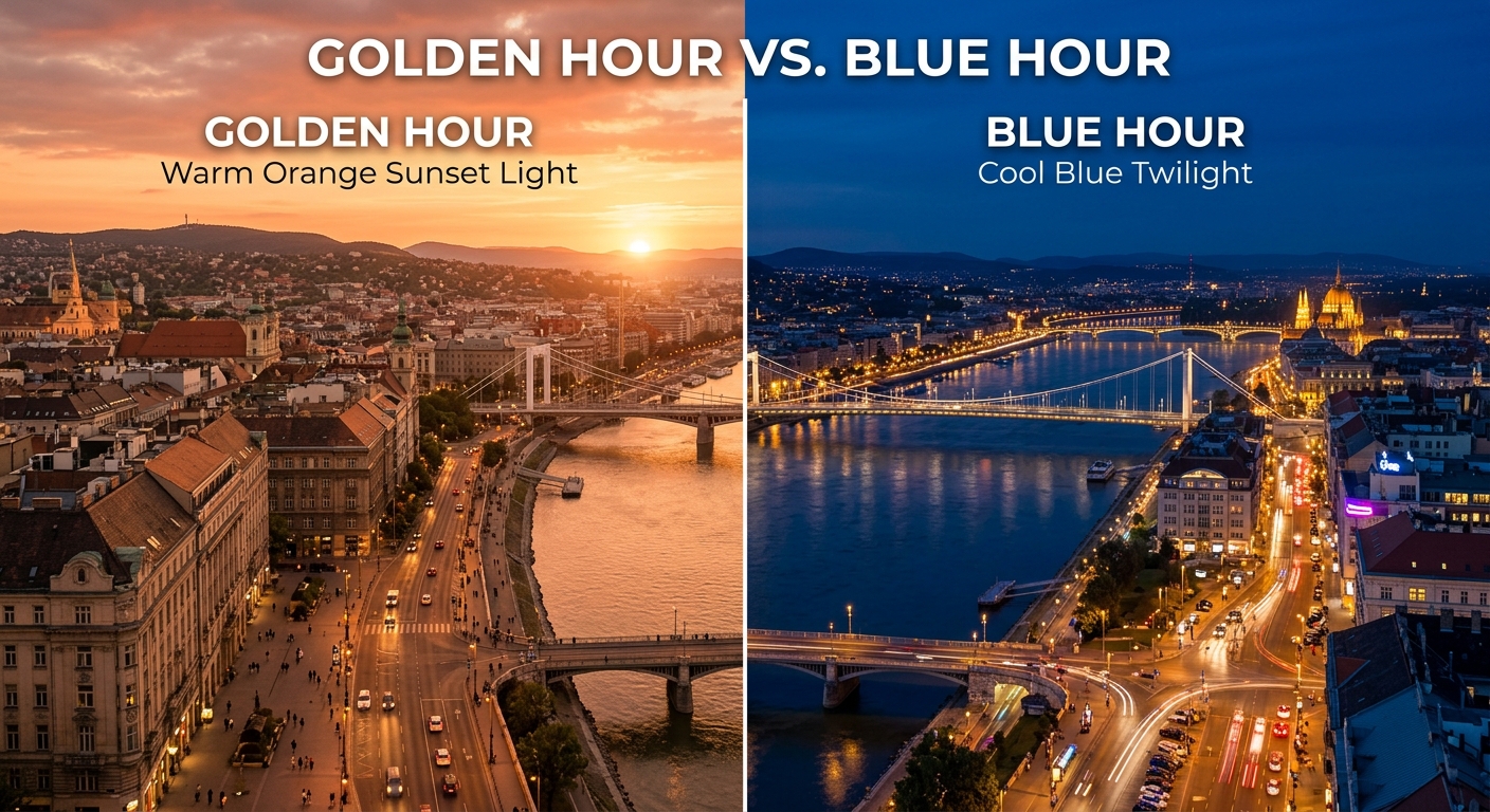 ゴールデンアワーとブルーアワーの比較